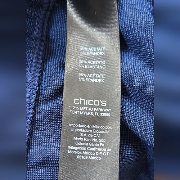 Chico's Traveler royal blue pants Long (Chico's 2T) fits sz 12Tall or LT - Picture 4 of 8